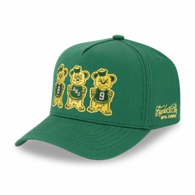 3 Bears Green Snapback Hat