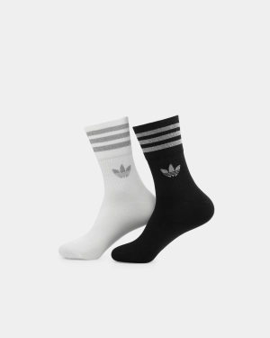 Adidas Crew Socks 2 Pack Black/Reflective