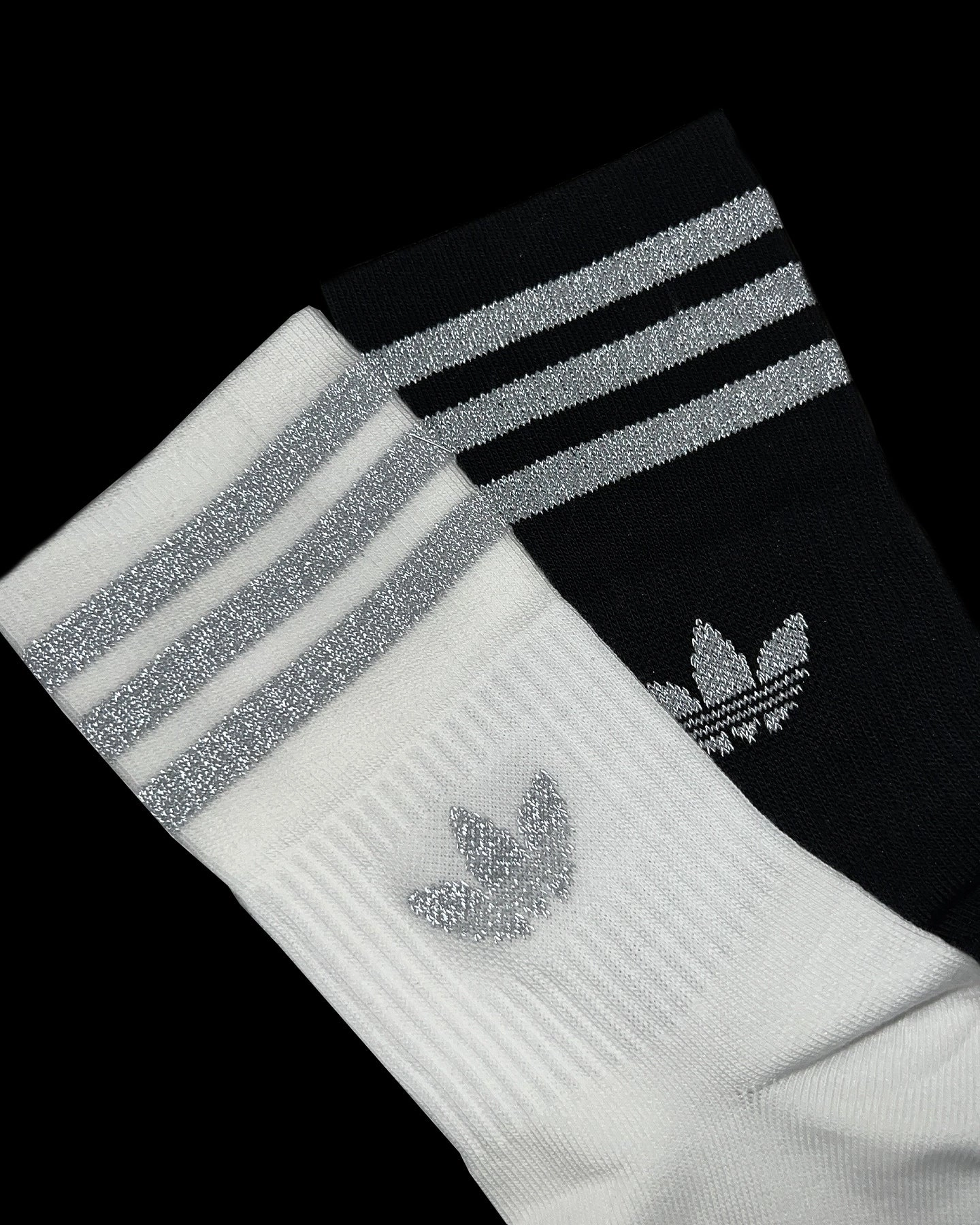 Adidas Crew Socks 2 Pack Black/Reflective