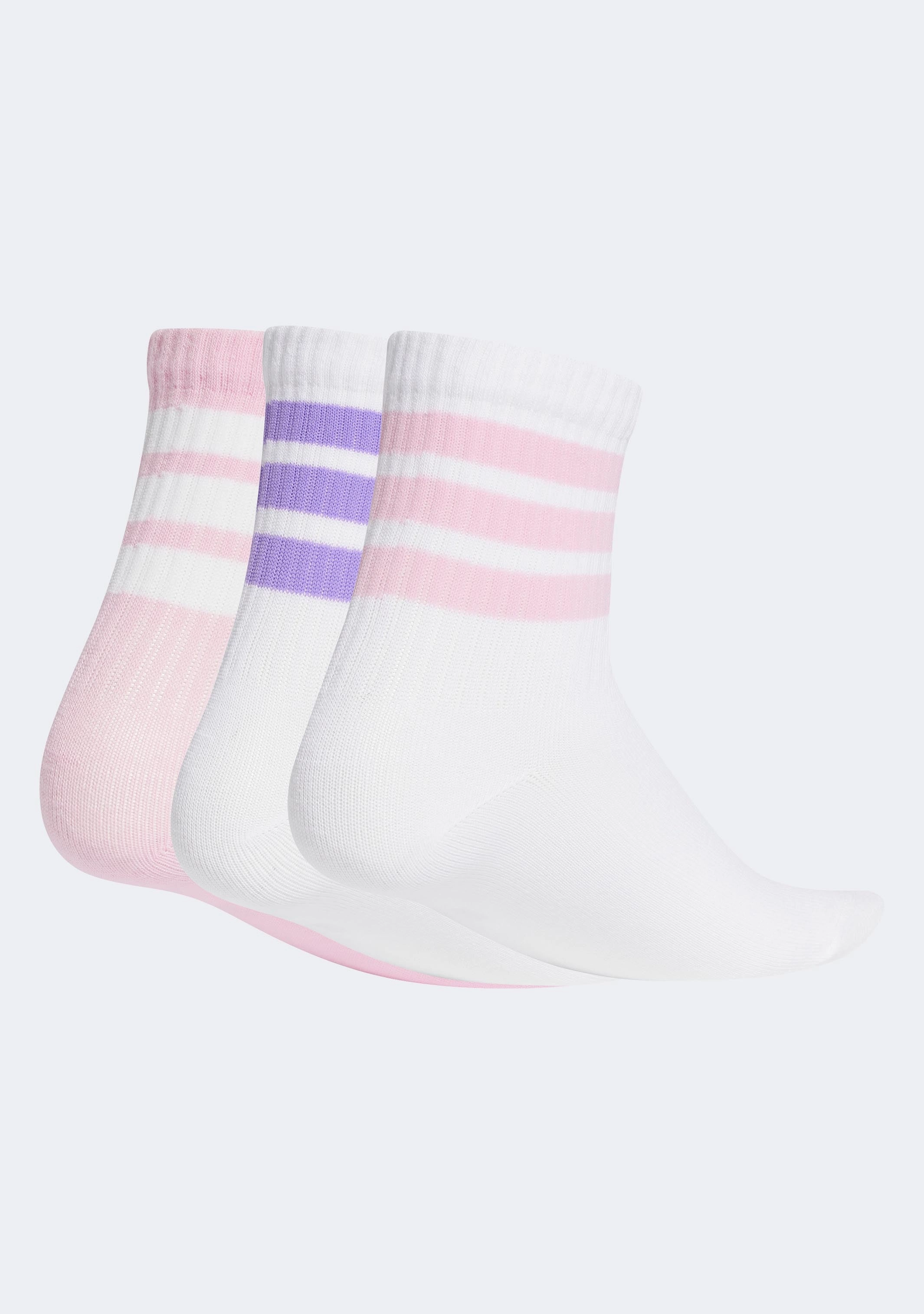 Adidas Kids' 3 Pack Rib Crew Socks