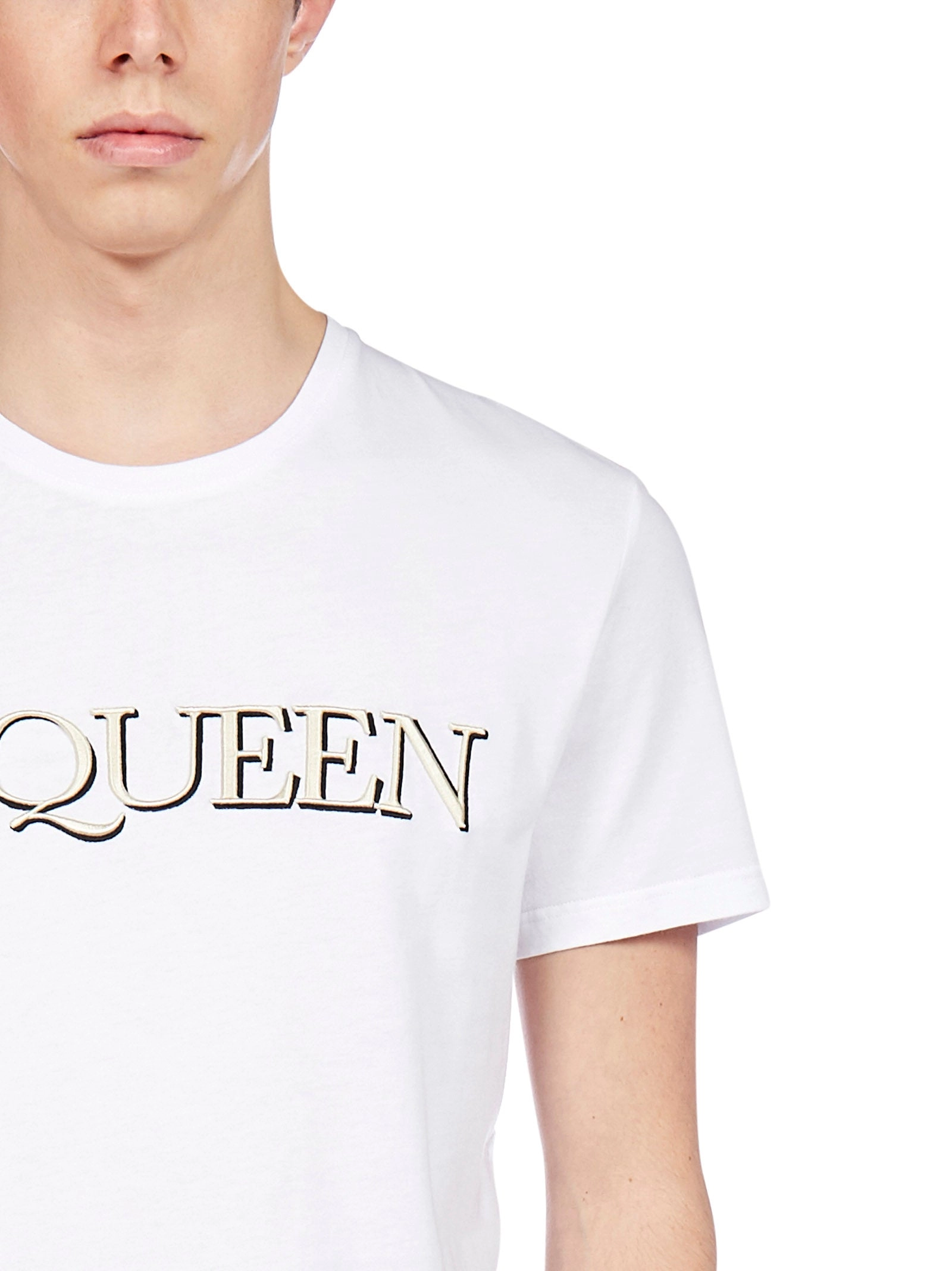 Alexander McQueen Logo Embroidered T-Shirt