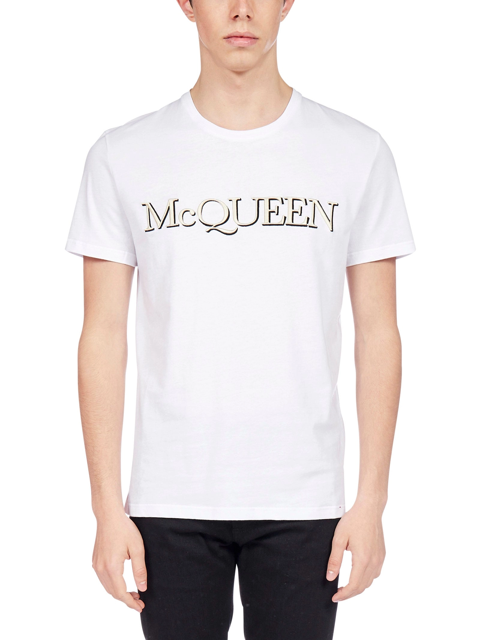 Alexander McQueen Logo Embroidered T-Shirt