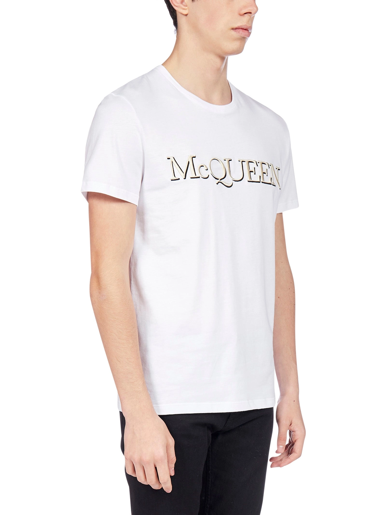 Alexander McQueen Logo Embroidered T-Shirt