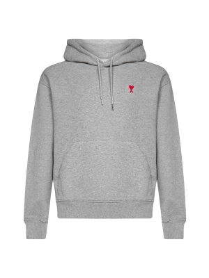 AMI Logo Embroidered Drawstring Hoodie