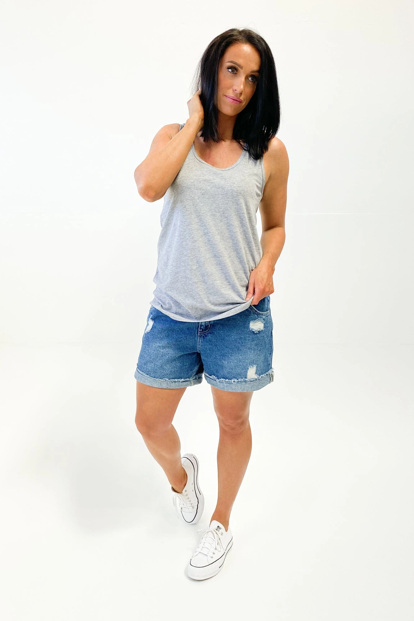 AS Colour Tulip Singlet Grey
