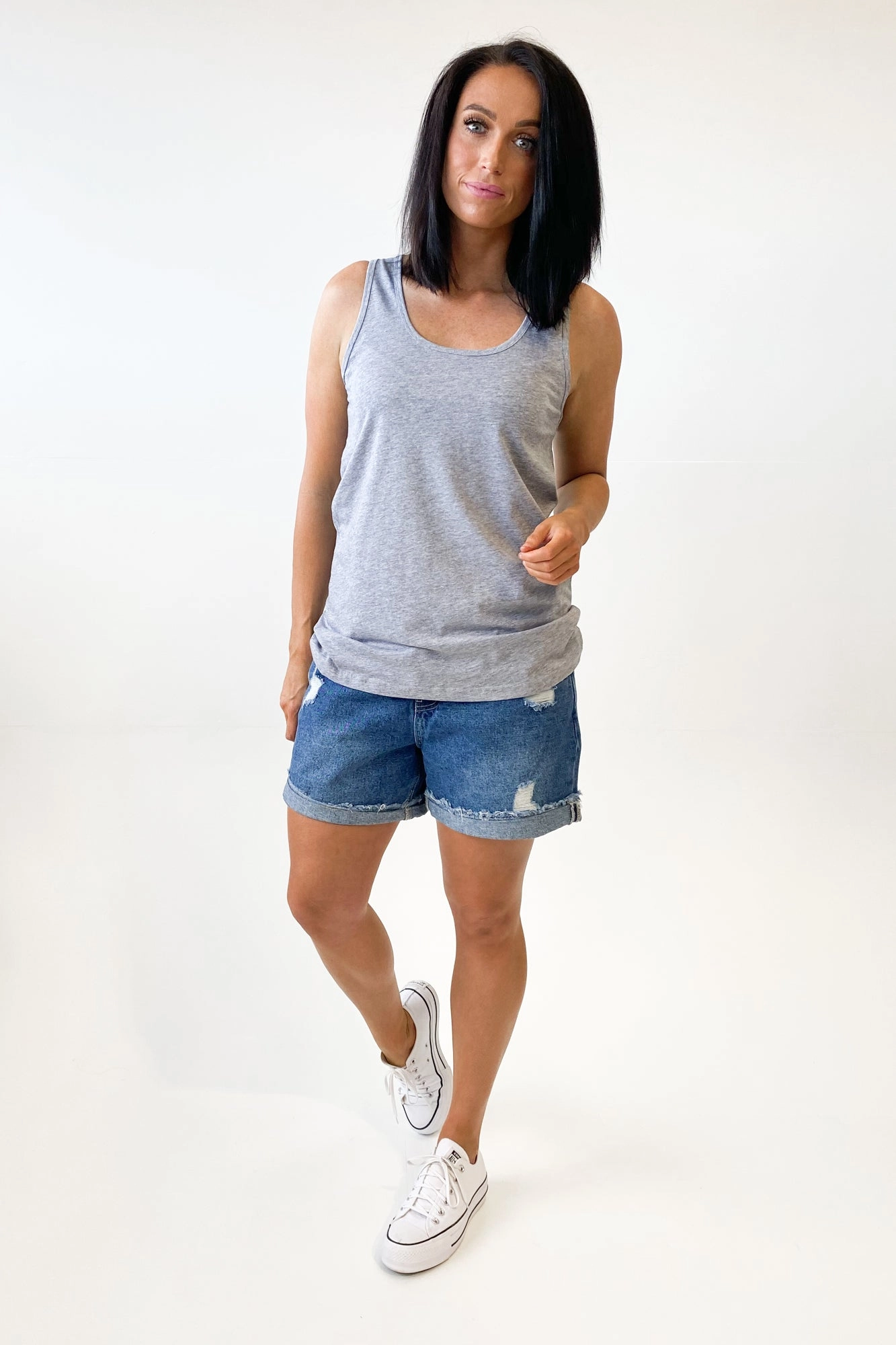 AS Colour Tulip Singlet Grey