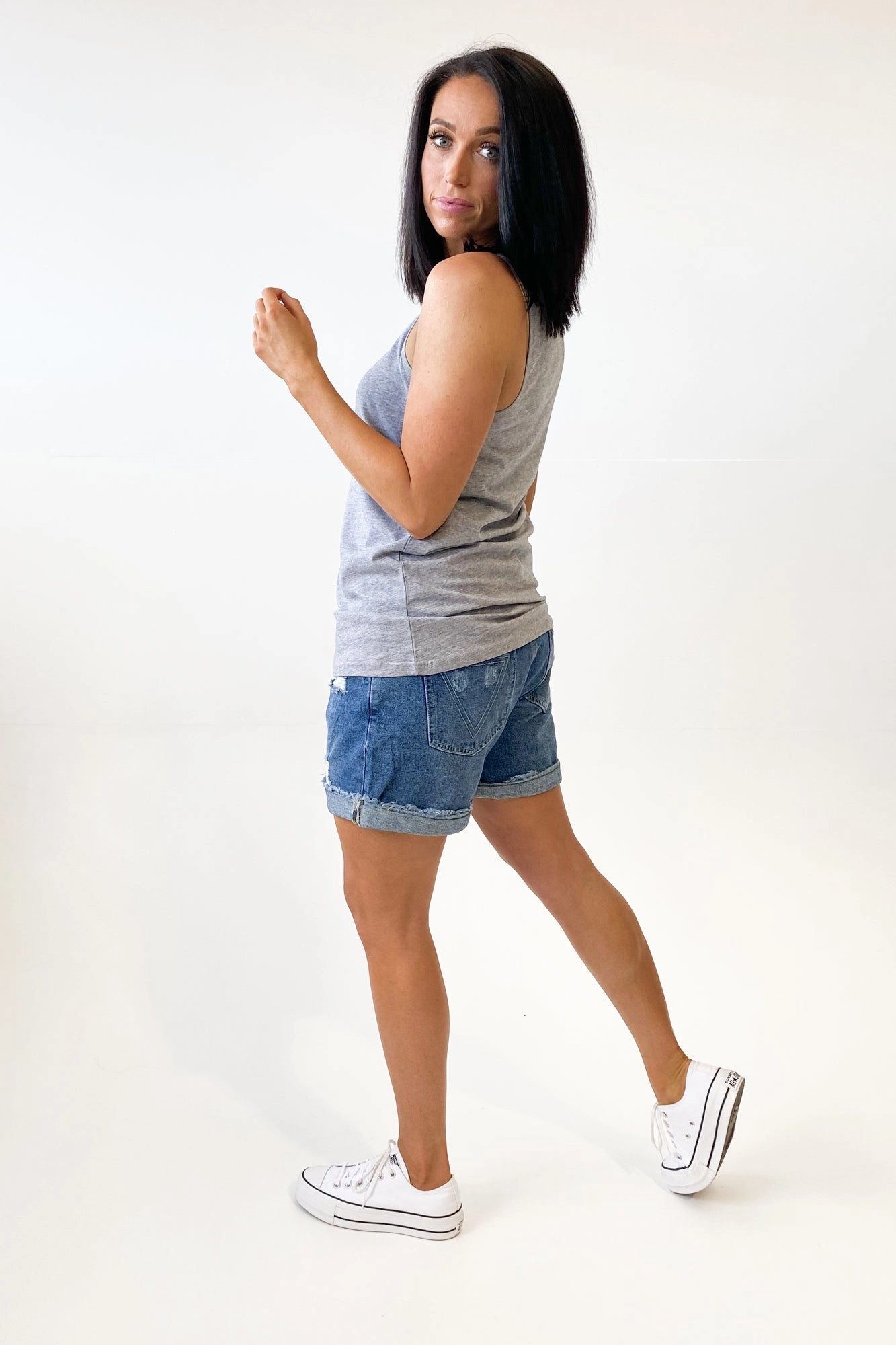 AS Colour Tulip Singlet Grey