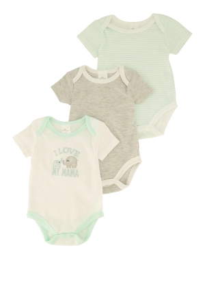 Baby Boys 0-9M I Love My Mama Graphic Bodysuits 3 Pack