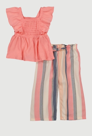 Baby Girls 12-24M Smocked Blouse and Pants