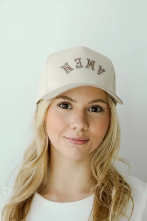 Beige Amen Hat