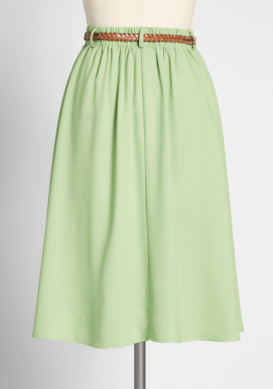 Breathtaking Tiger Lilies Midi Skirt