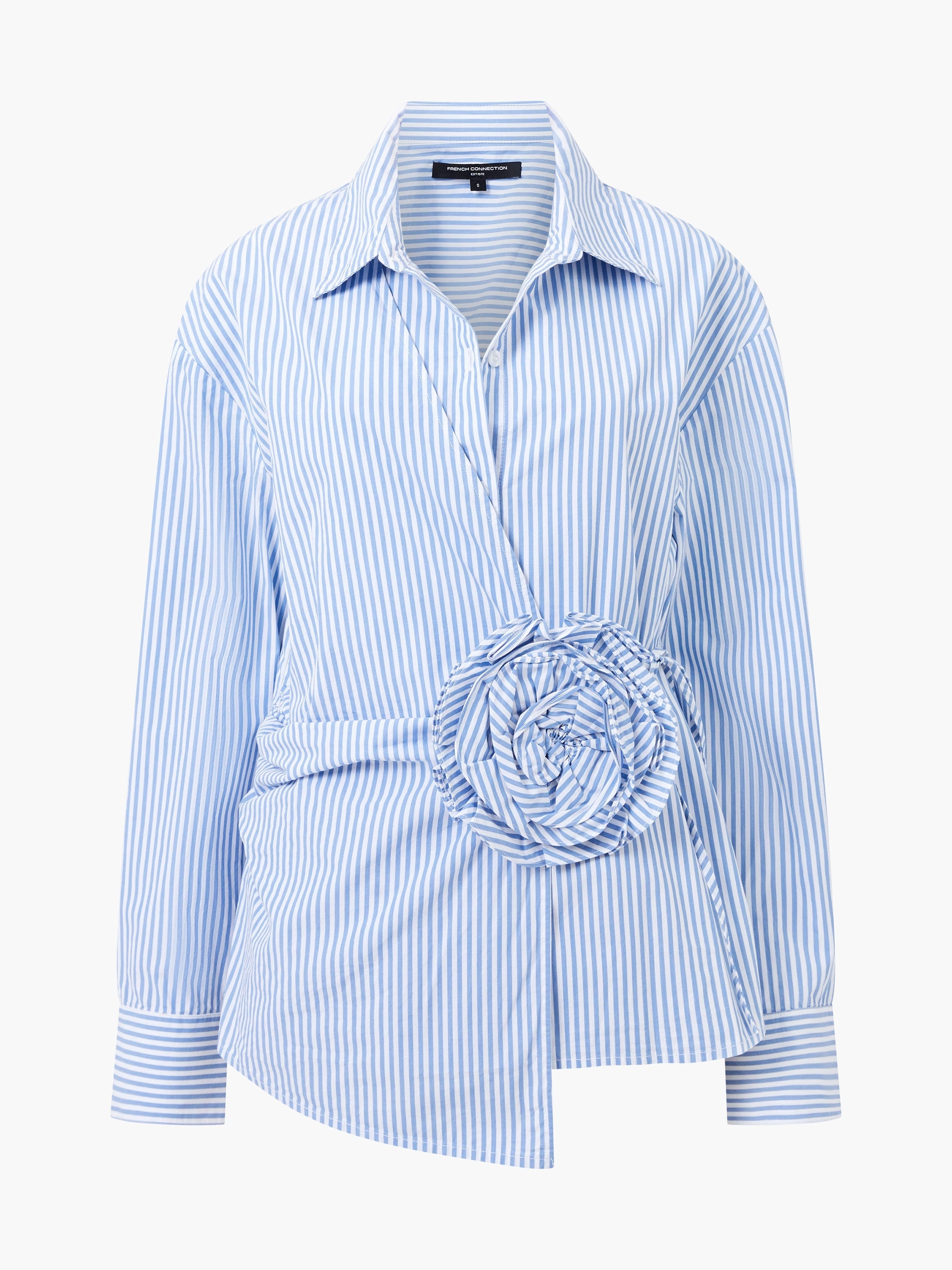 Cambria Cotton Striped Corsage Shirt