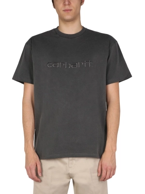 Carhartt WIP Logo Embroidered Crewneck T-Shirt