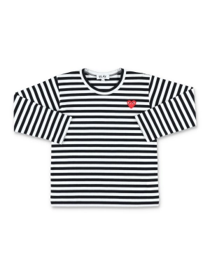 Comme des Garçons Play Kids Embroidered Heart Top