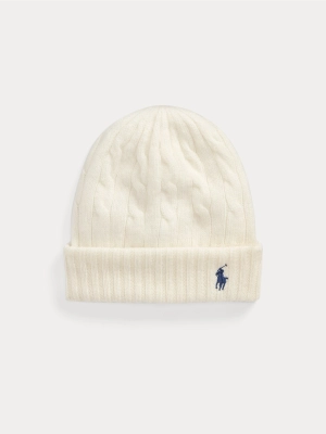 Cream Braided Knit Hat