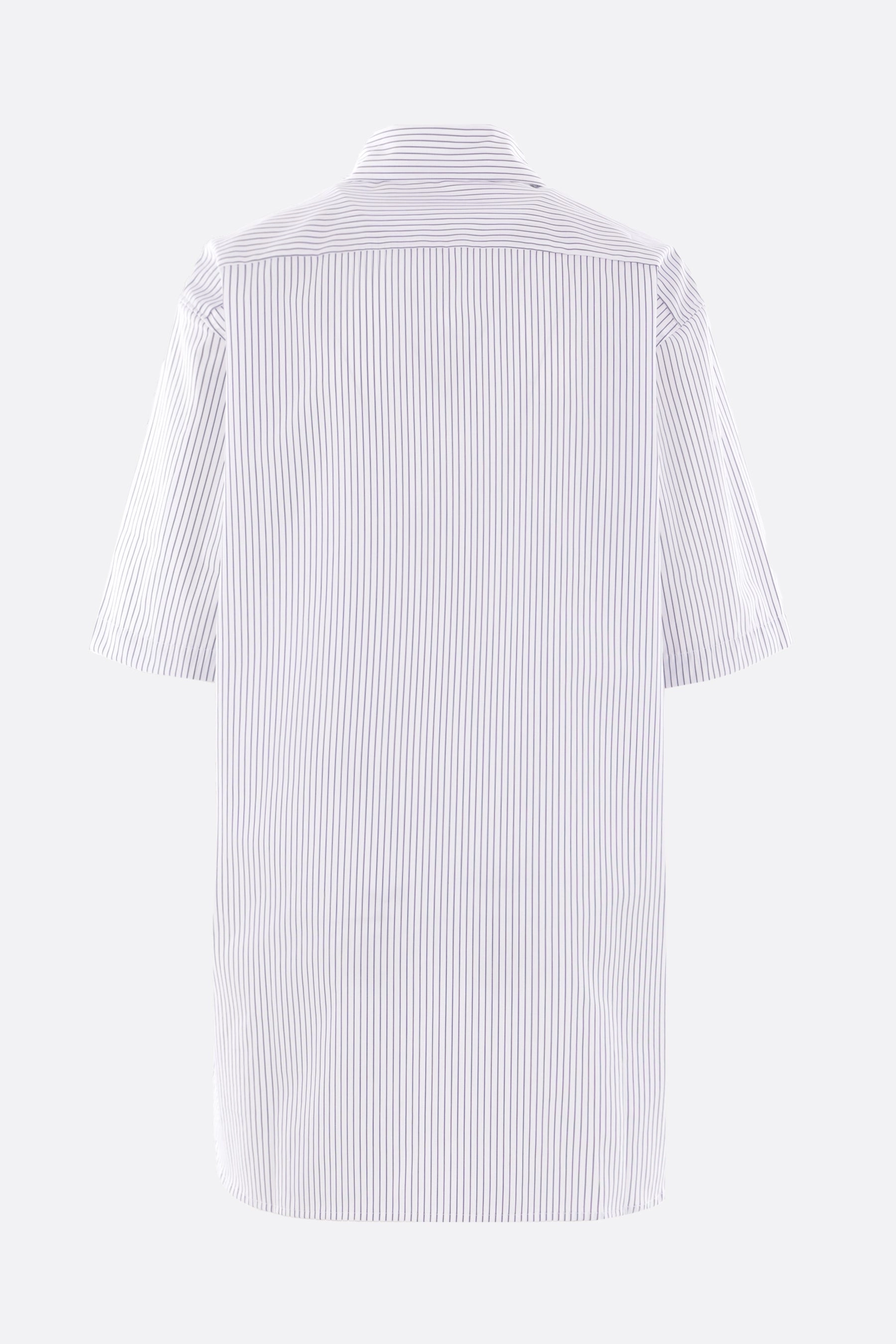 Douglas short-sleeved shirt in striped poplin