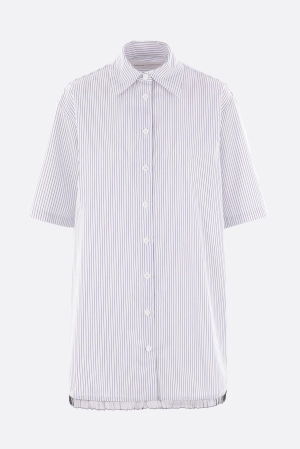 Douglas short-sleeved shirt in striped poplin
