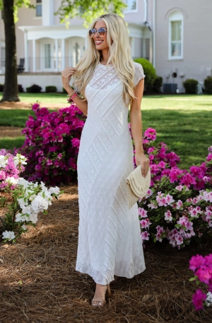 Dreamiest Desires White Lace Maxi Dress