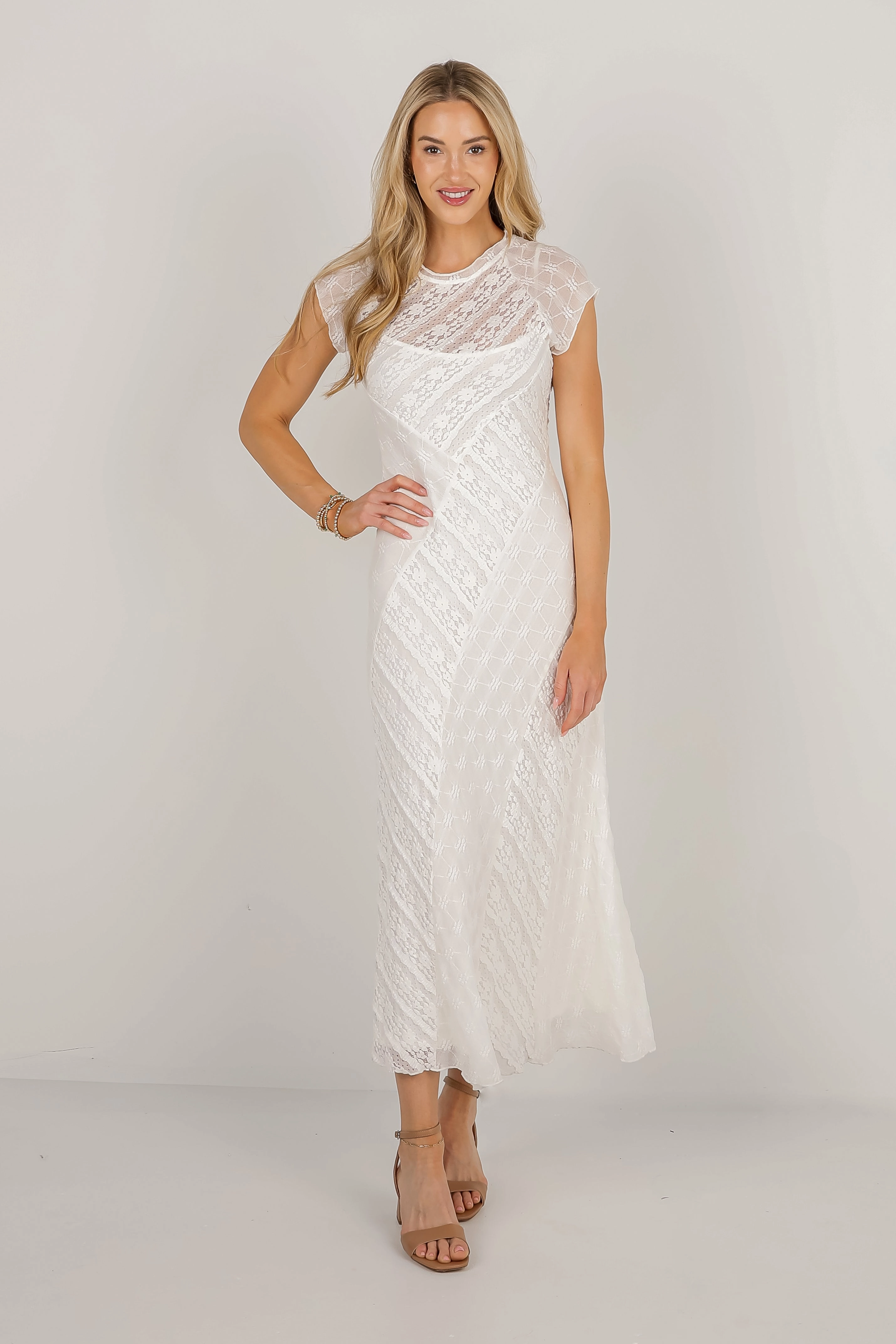 Dreamiest Desires White Lace Maxi Dress