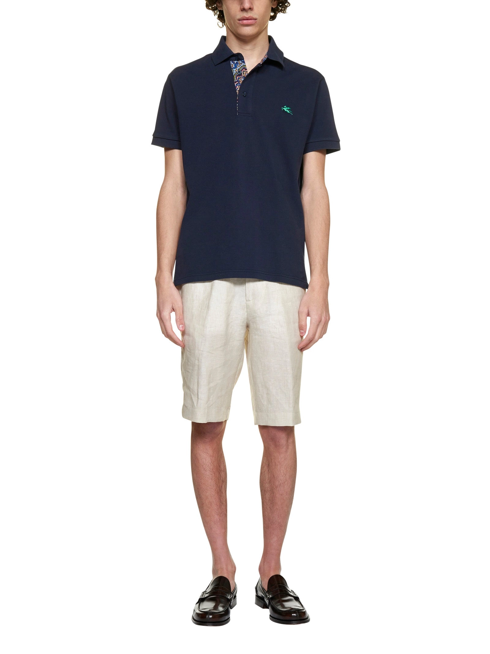Etro Logo Embroidered Buttoned Polo Shirt
