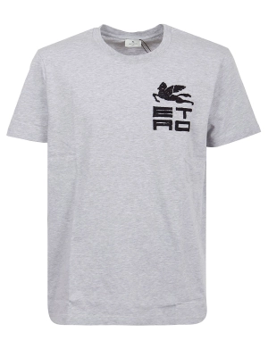 Etro Logo Embroidered Crewneck T-Shirt