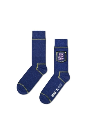 Happy Socks Blue Jean Baby Socks, Navy UK 7.5-11.5