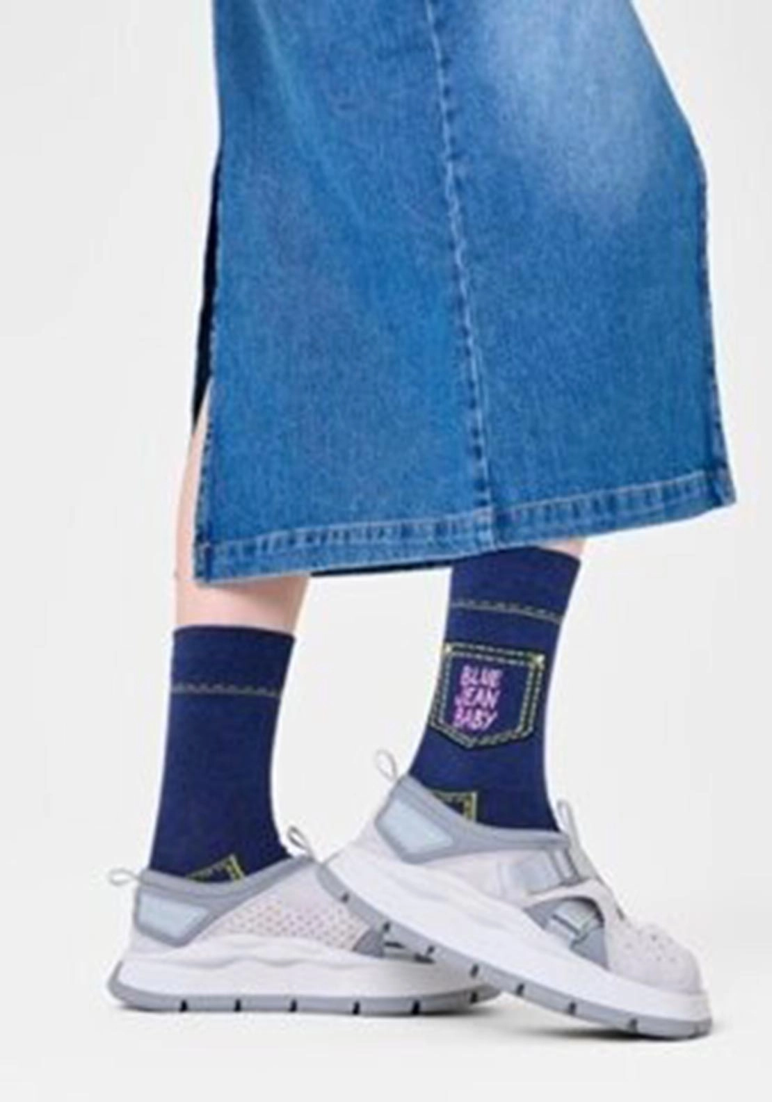 Happy Socks Blue Jean Baby Socks, Navy UK 7.5-11.5