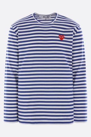 Heart patch cotton long-sleeve t-shirt