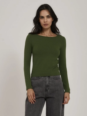 Hemp Rib LS Tee - Kiwi Green