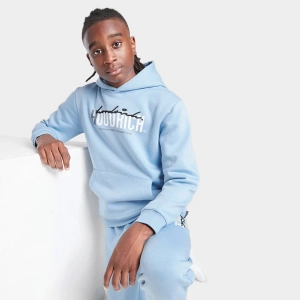 Hoodrich Junior Boys' Certify V2 Pullover Hoodie Clear Sky / White - Black