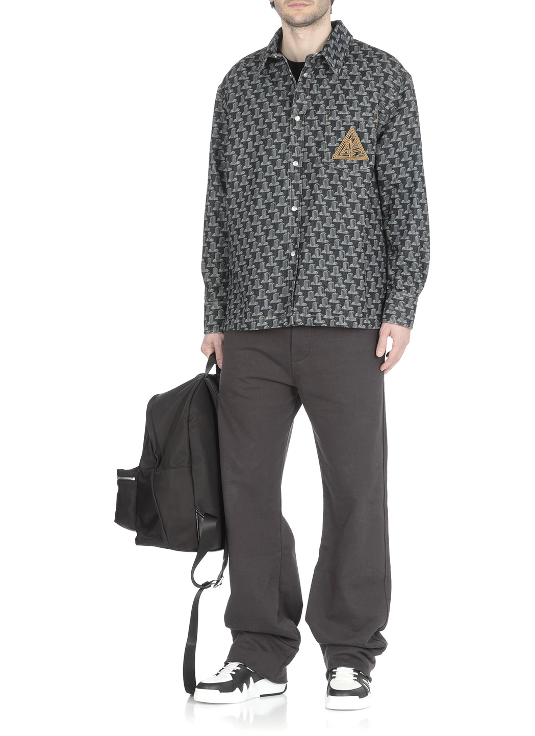 Lanvin 3D JL Laser Print Logo Embroidered Shirt