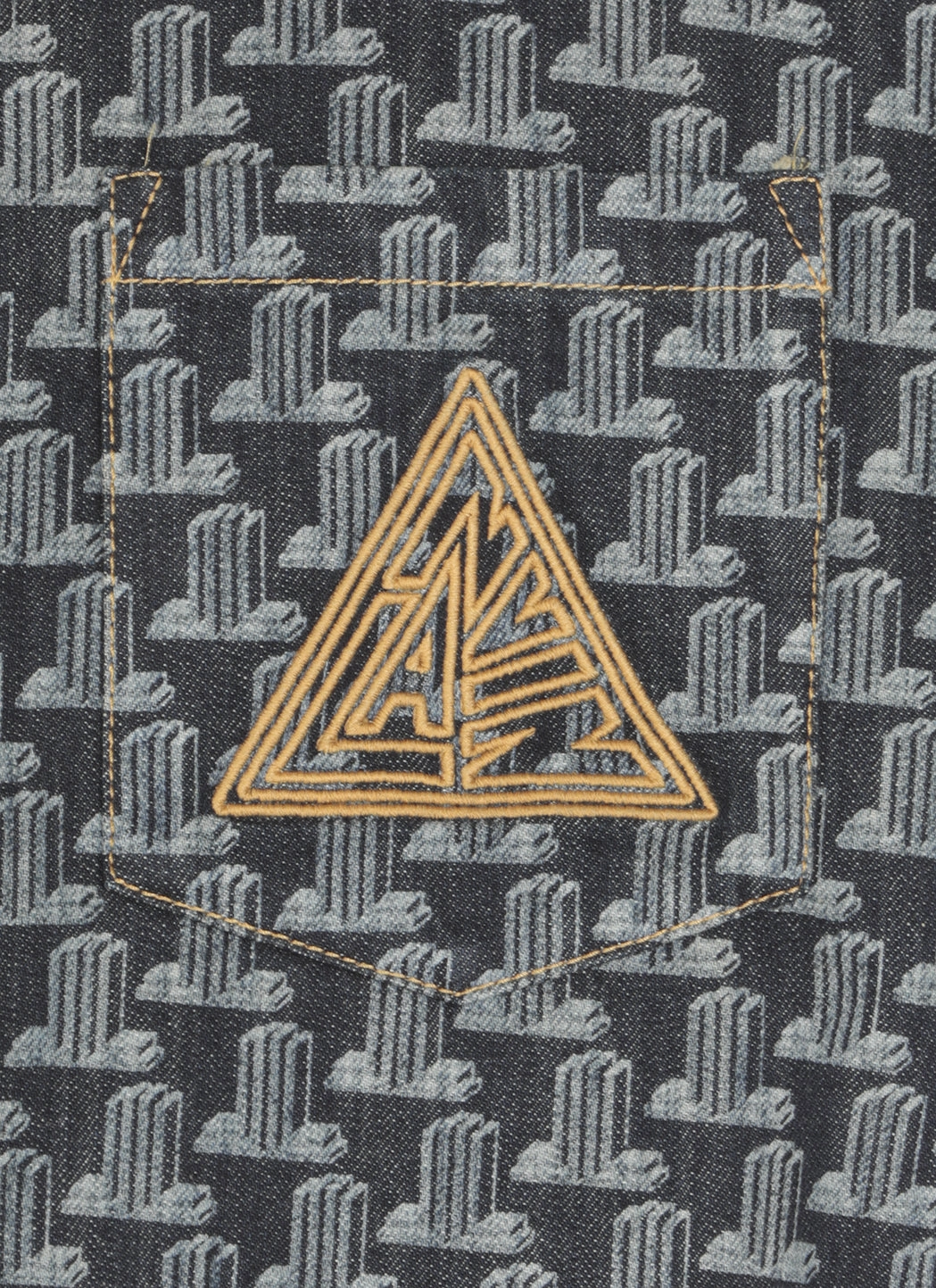 Lanvin 3D JL Laser Print Logo Embroidered Shirt