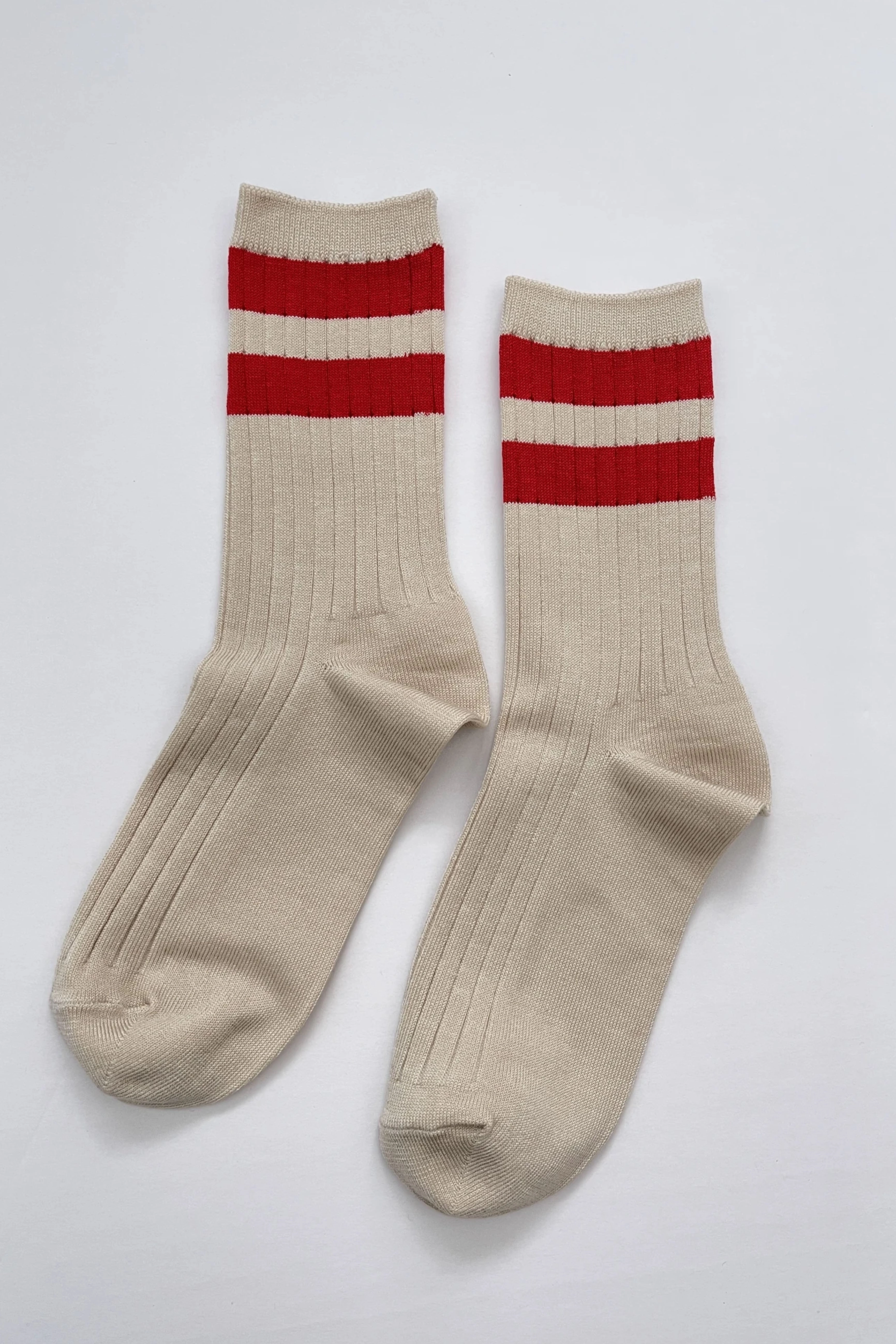 Le Bon Shoppe Her Varsity Red Socks
