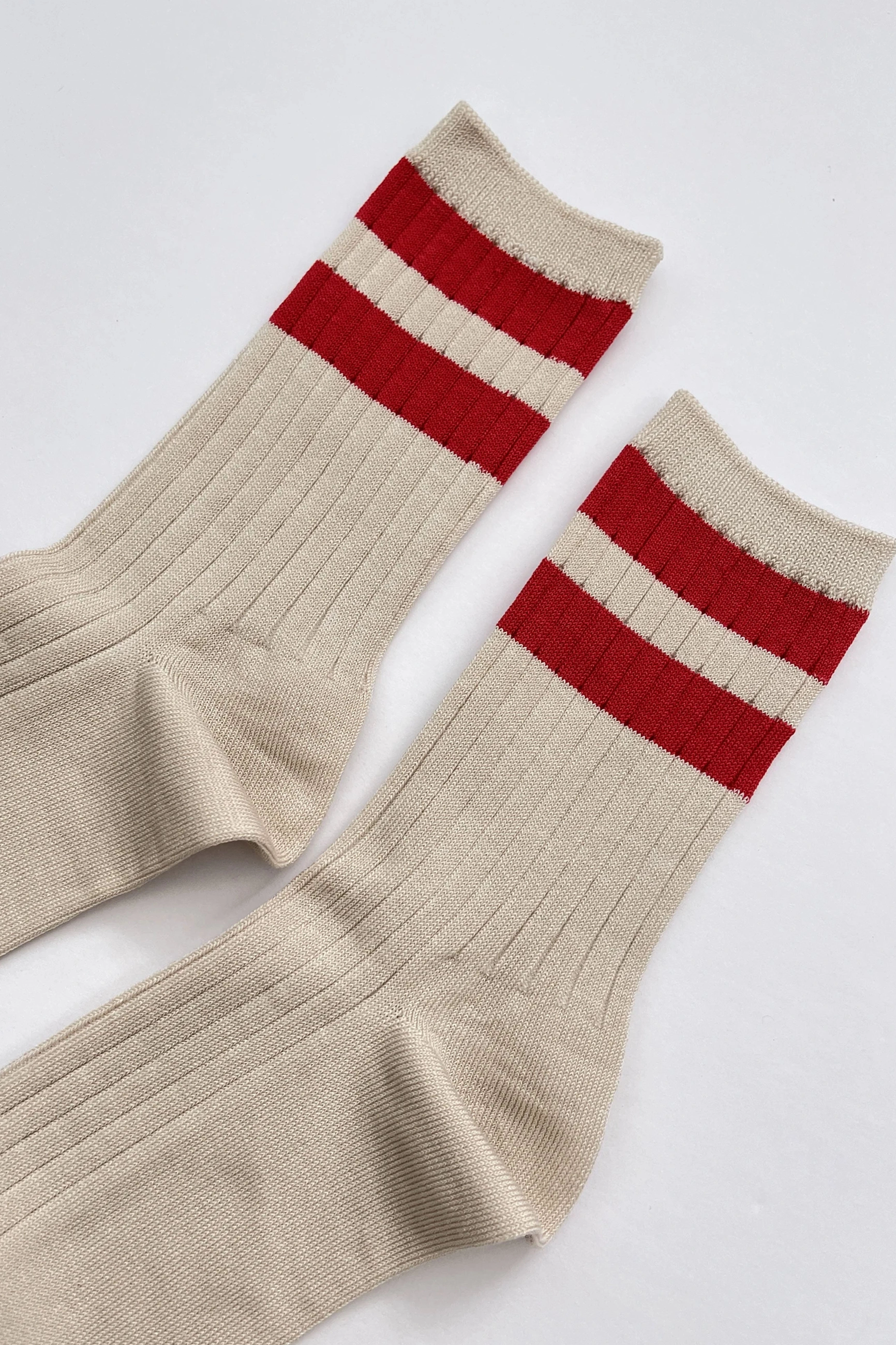 Le Bon Shoppe Her Varsity Red Socks