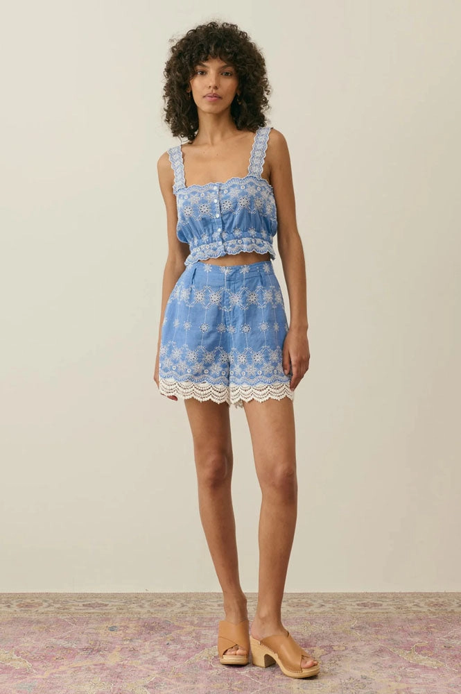 Louise Misha Valeria Stone Blue Shorts