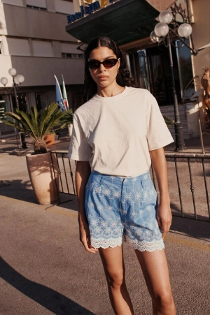Louise Misha Valeria Stone Blue Shorts
