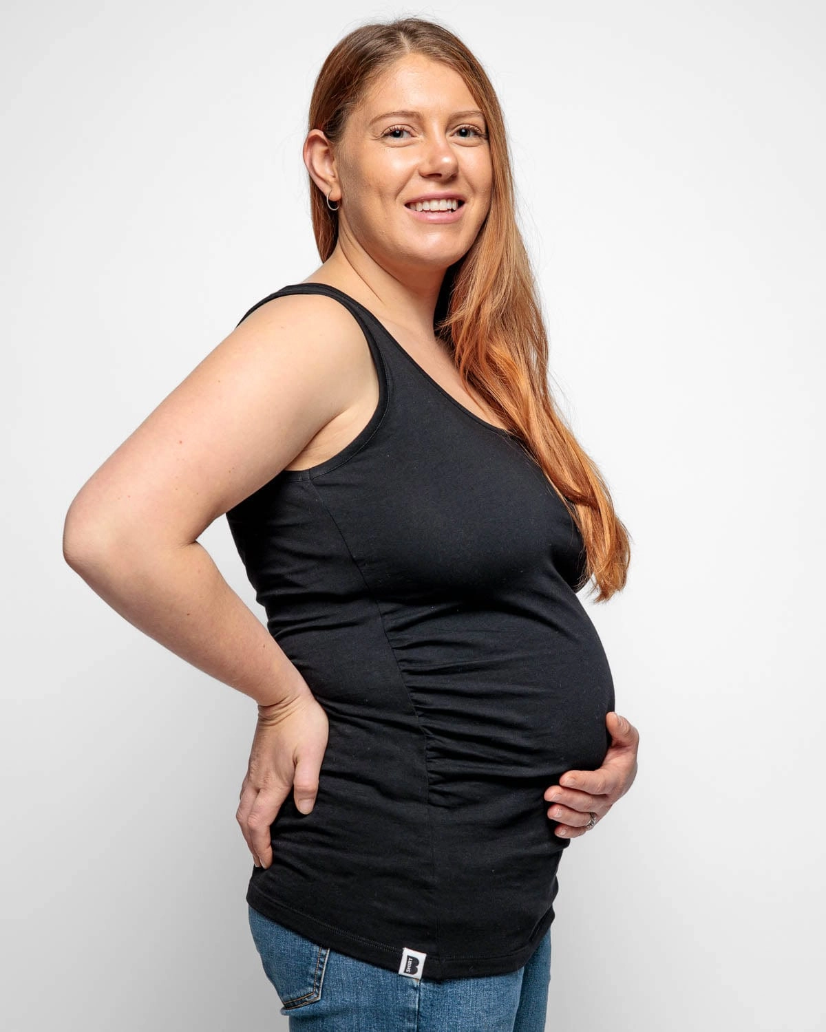 Maternity Cotton Vest | Black