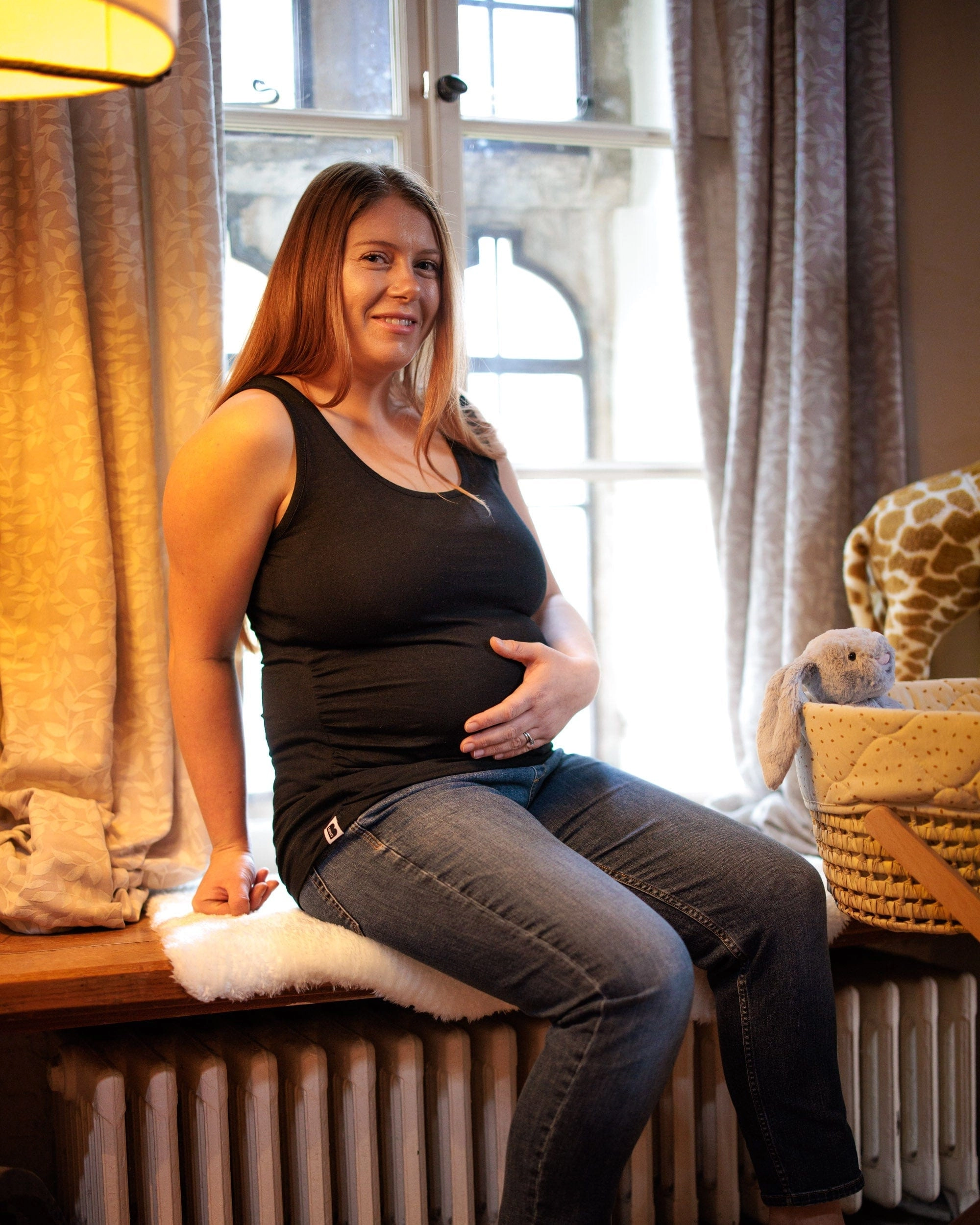 Maternity Cotton Vest | Black