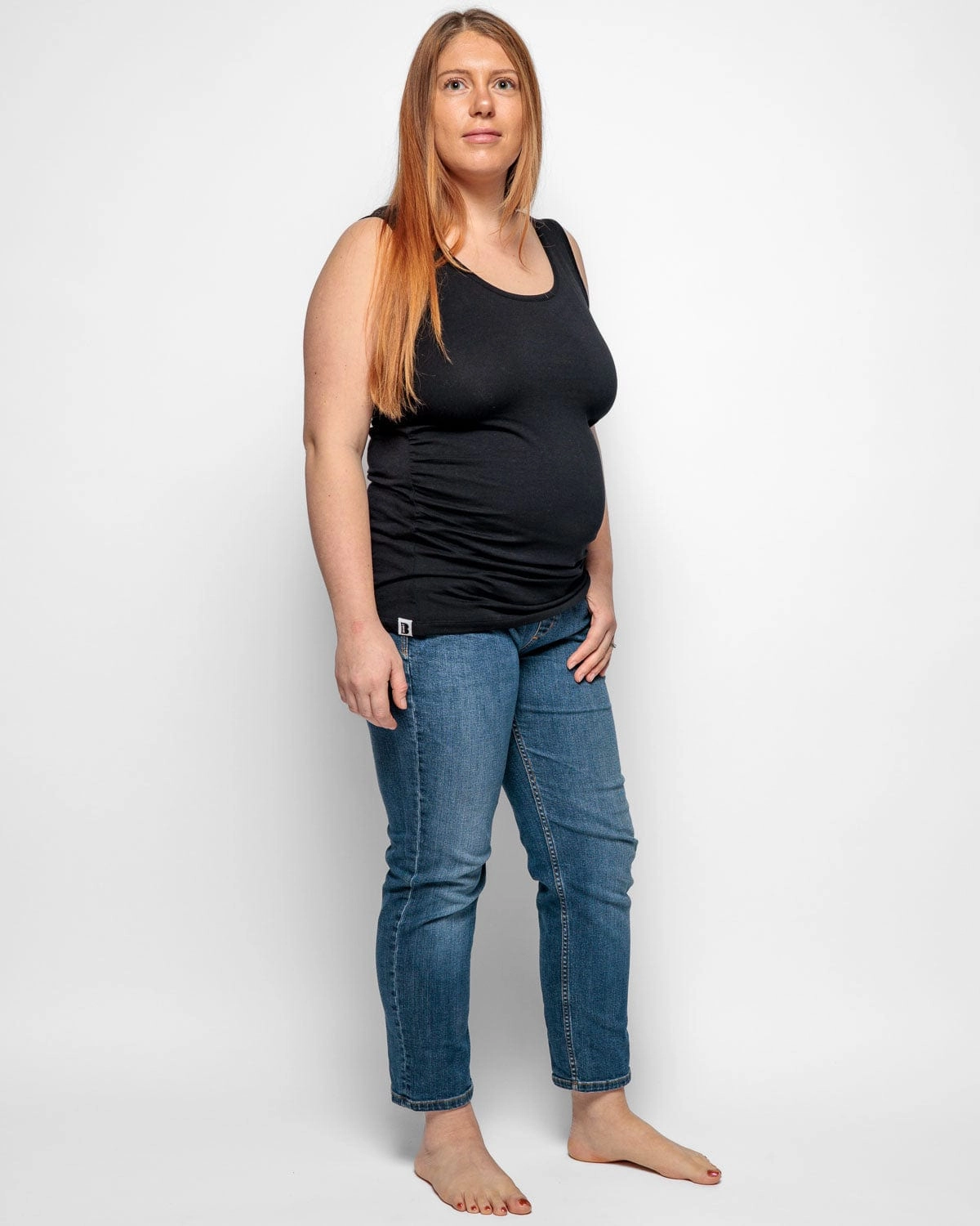 Maternity Cotton Vest | Black