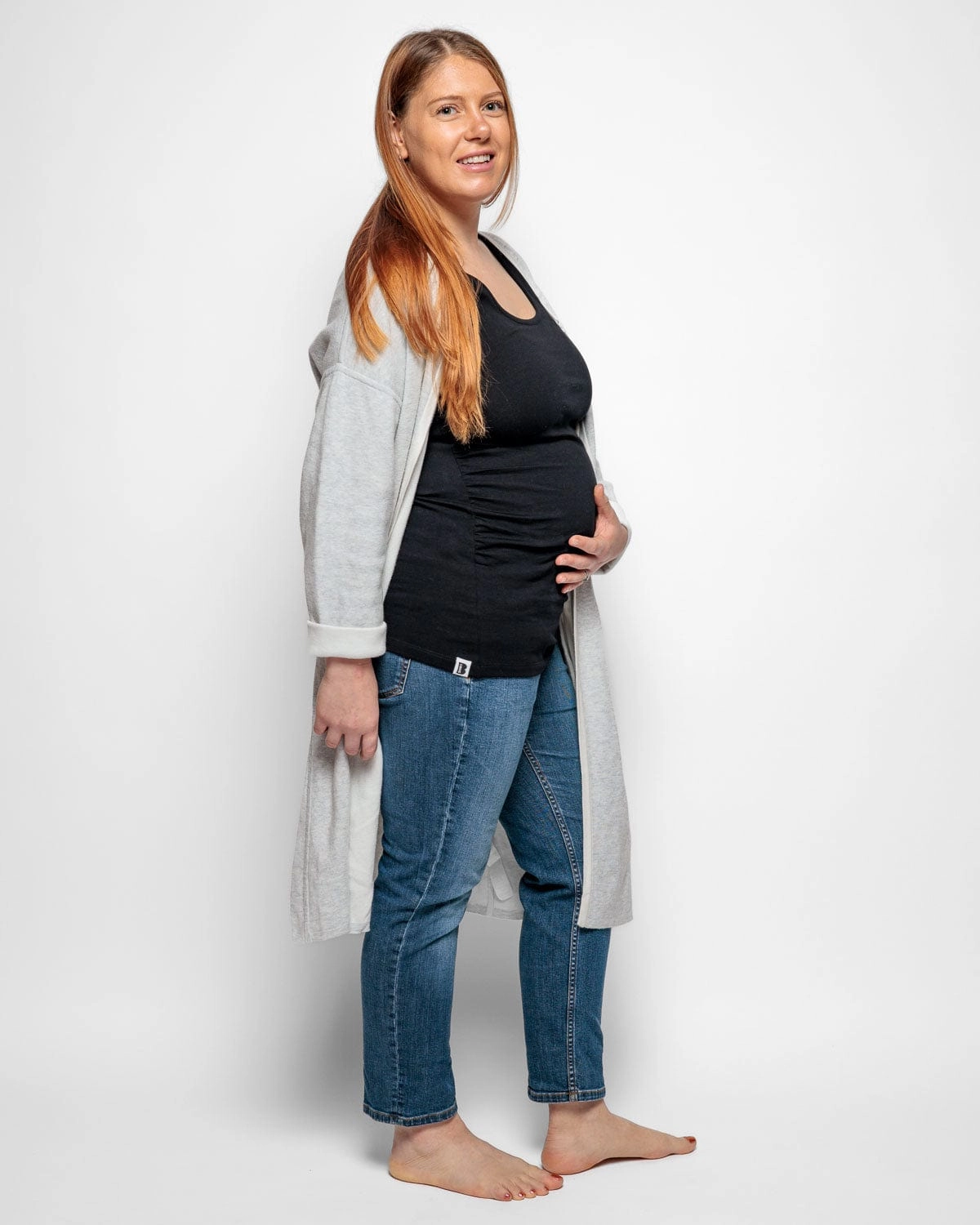 Maternity Cotton Vest | Black