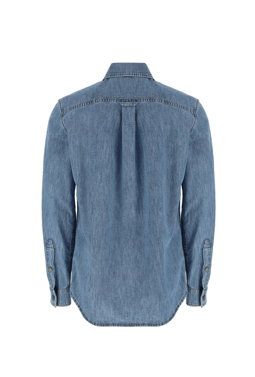 Moschino Smiley Logo Embroidered Denim Shirt