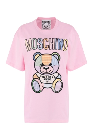 Moschino Teddy Bear Embroidered Crewneck T-Shirt