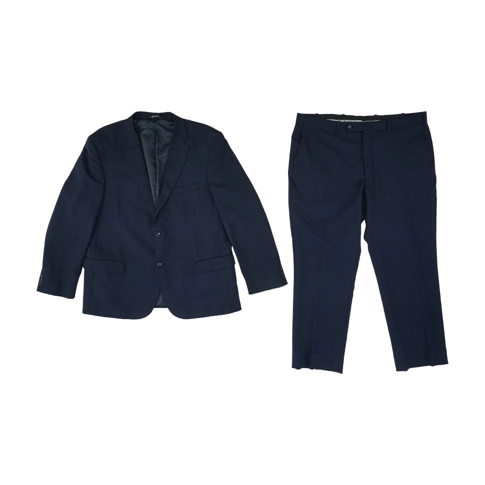 Navy Solid 2pc Suit