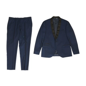 Navy Solid 2pc Suit