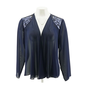 Navy Solid Cardigan Sweater