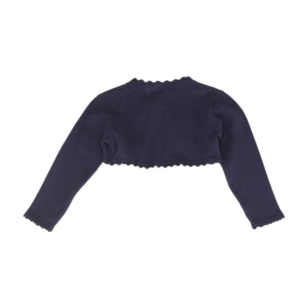 Navy Solid Cardigan Sweater