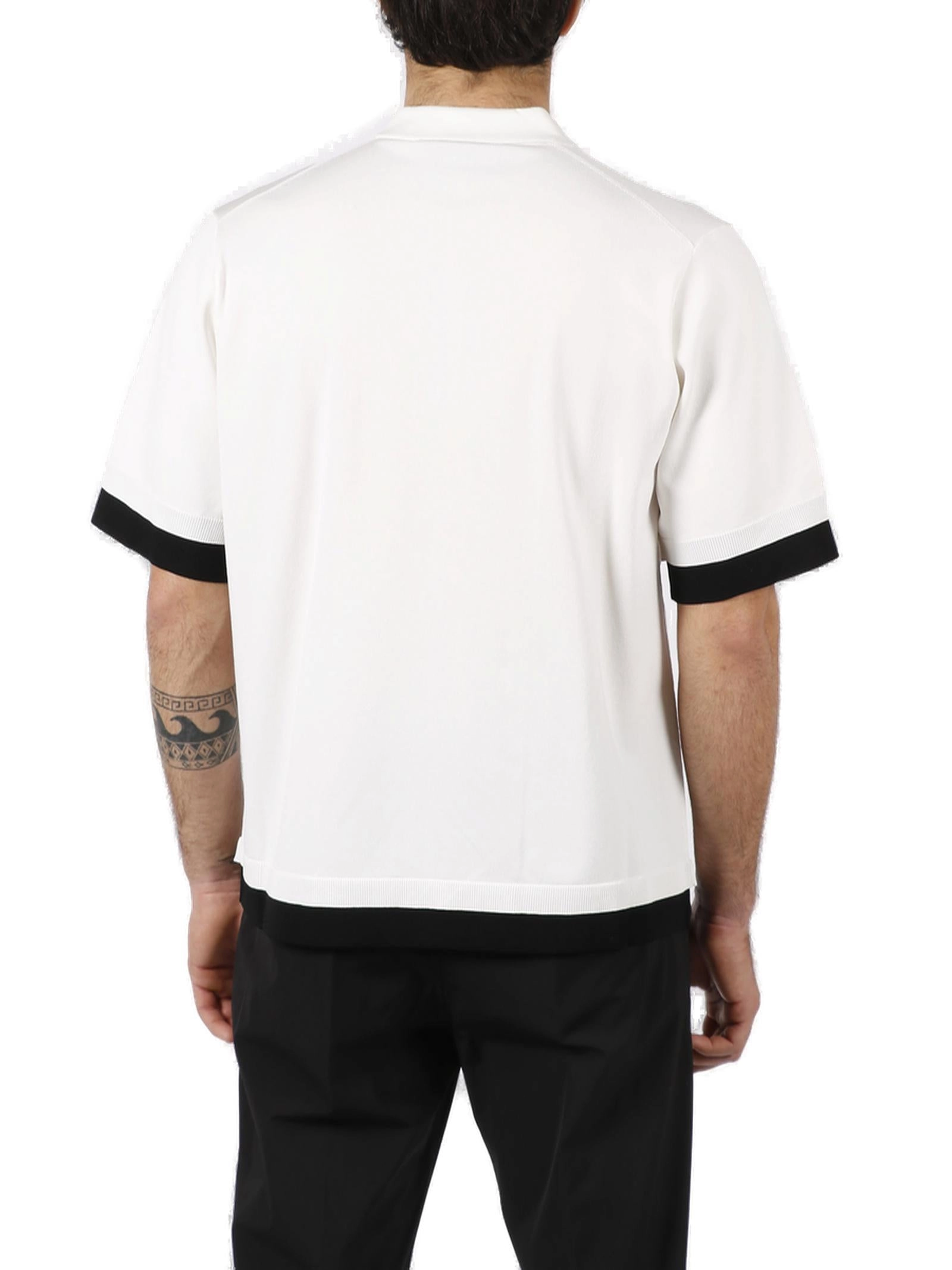Neil Barrett Logo Embroidered Layered Polo Shirt