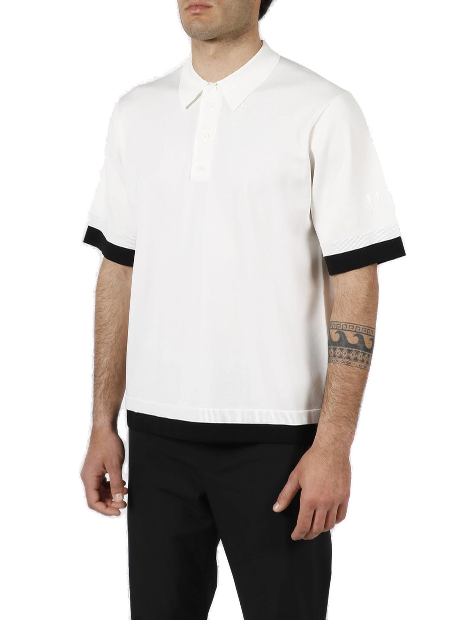Neil Barrett Logo Embroidered Layered Polo Shirt