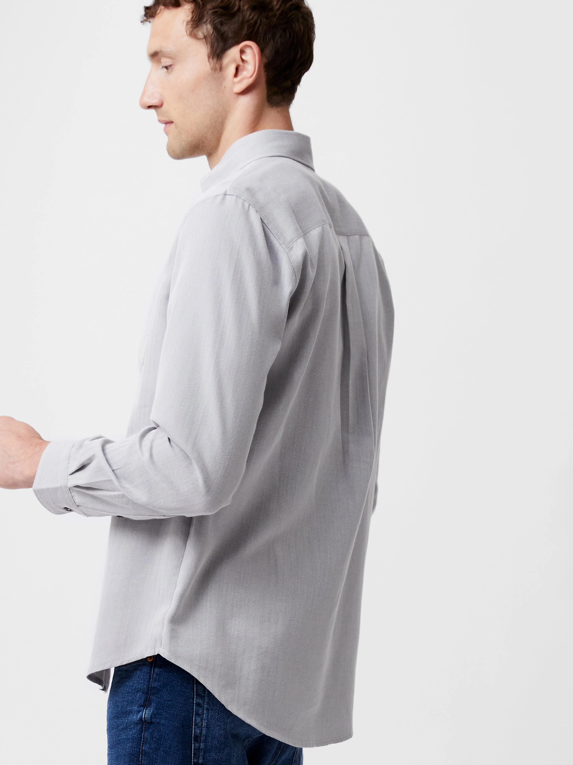 Regular Fit Herringbone Shirt