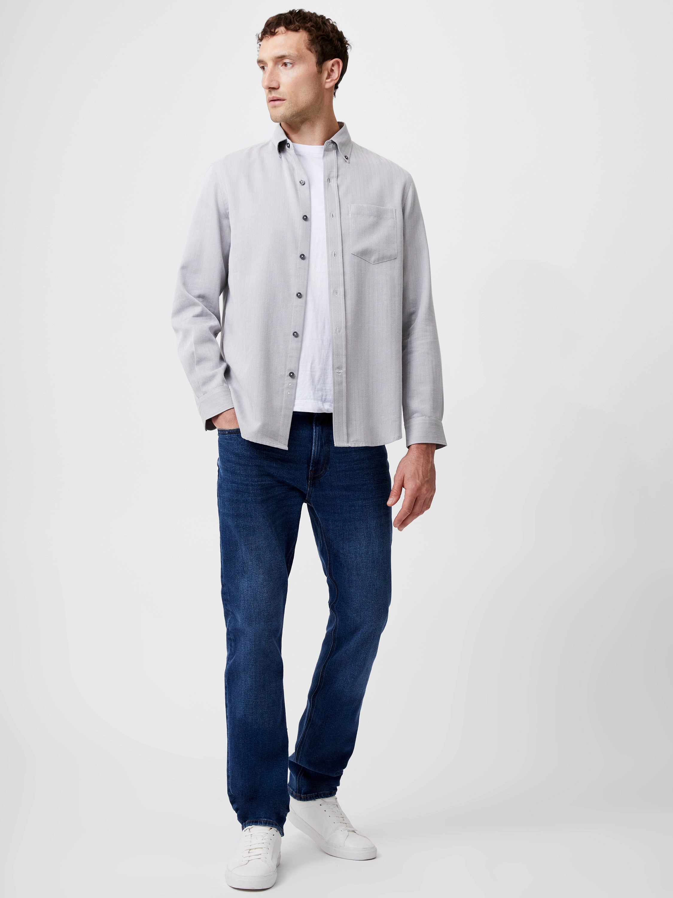 Regular Fit Herringbone Shirt